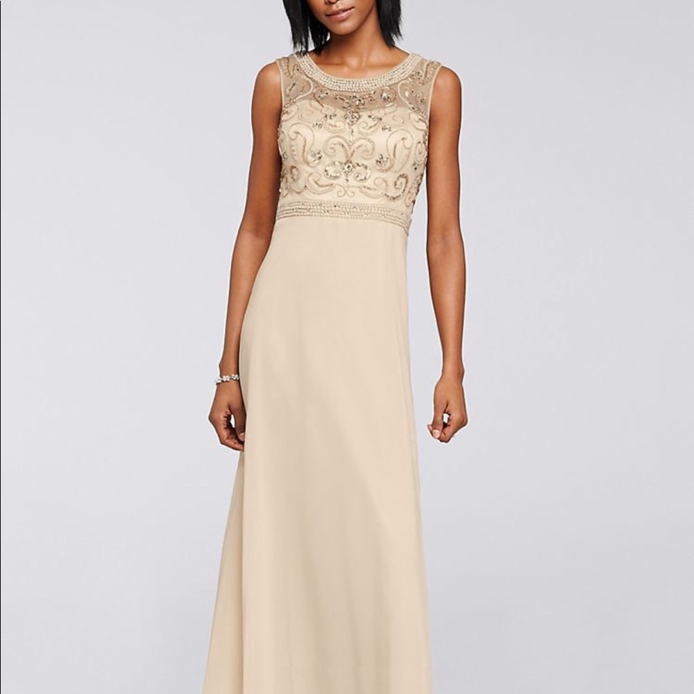 prom  bridesmaid dress NWT sz 6 champagne ivory
